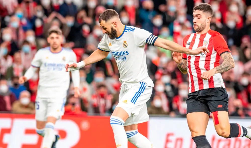 Karim Benzema anotó dos goles en el primer tiempo. Foto: EFE