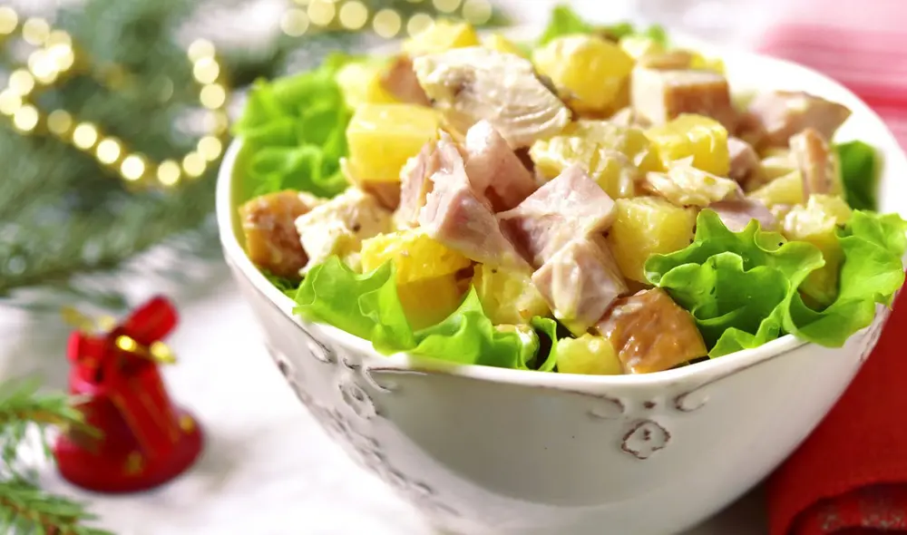 Las ensaladas también son parte de importante de la cena de Navidad. Foto: vamomsacomerrico.com Las ensaladas también son parte de importante de la cena de Navidad. Foto: vamomsacomerrico.com