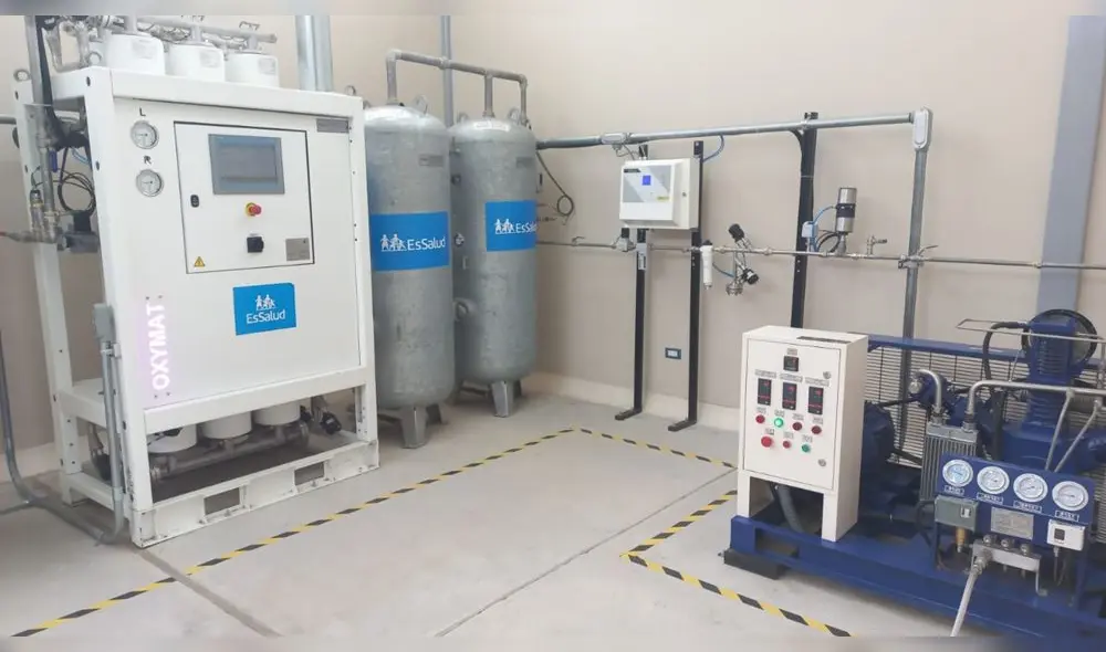 Moderna planta de oxígeno inaugurada en el Hospital de Chepén. Foto: EsSalud. Moderna planta de oxígeno inaugurada en el Hospital de Chepén. Foto: EsSalud.