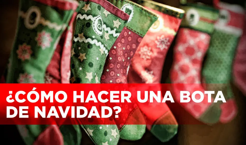 Las botas de Navidad se pueden personalizar y sirve para colocar regalos o golosinas. Foto: composición Gerson Cardoso / La República Las botas de Navidad se pueden personalizar y sirve para colocar regalos o golosinas. Foto: composición Gerson Cardoso / La República