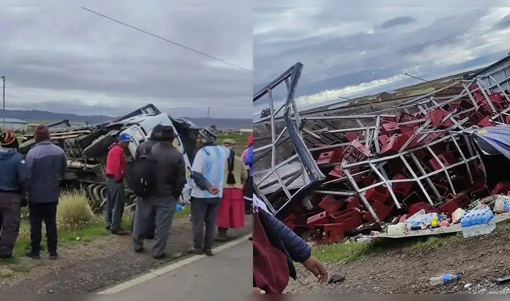 La pesada unidad que protagonizó el accidente está registrada a nombre de Banco Internacional del Perú (Interbank). Foto: composición/La República/Observador Puno/Fama TV