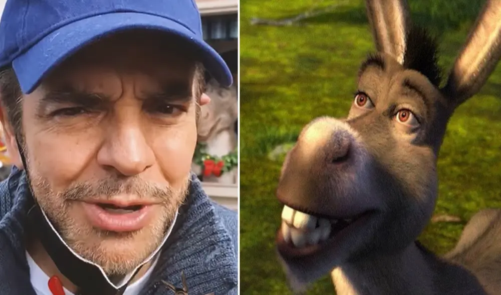 Eugenio Derbez tiene tierno reencuentro con Burro de Shrek en divertido paseo. Foto: composición/Dreamworks/@Ederbez