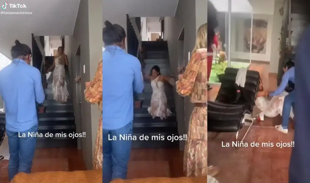 La escena que fue publicada por la usuaria @tatiannachirinos tuvo miles de comentarios, donde más de un usuario se identificó con el dolor que tuvo después de la caída. Foto: captura de TikTok