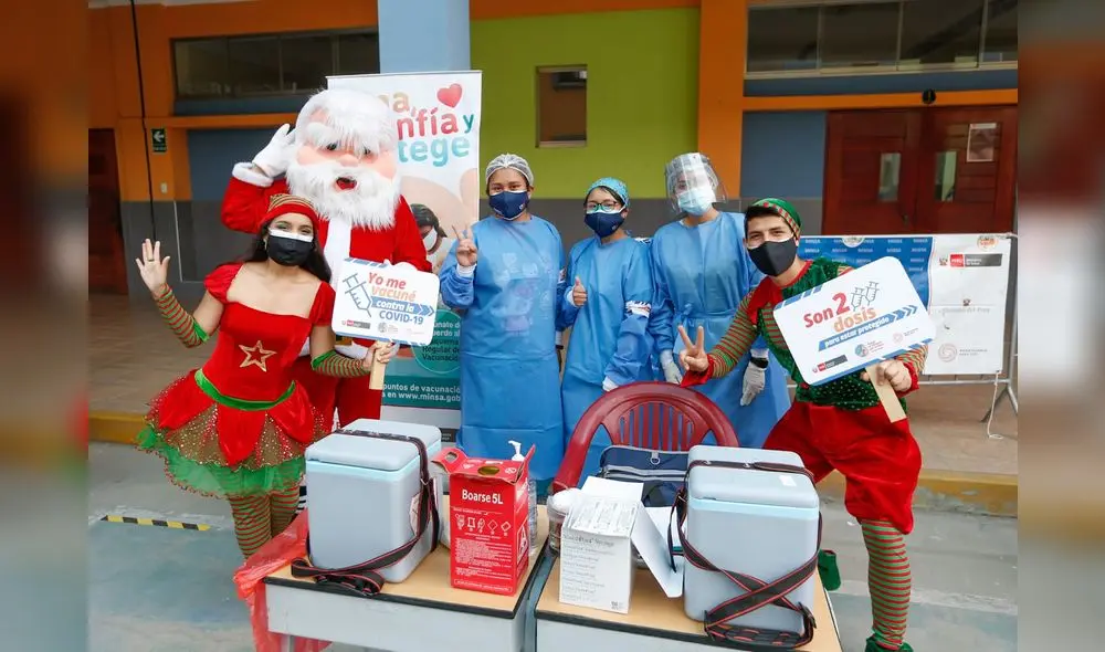 Vacunación contra la COVID-19 sigue durante la Navidad. Foto: Minsa Vacunación contra la COVID-19 sigue durante la Navidad. Foto: Minsa