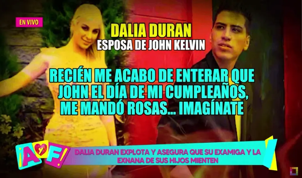Dalia Durán negó tener cualquier tipo de comunicación con su ex pareja John Kelvin. Foto: Instagram/Amor y fuego