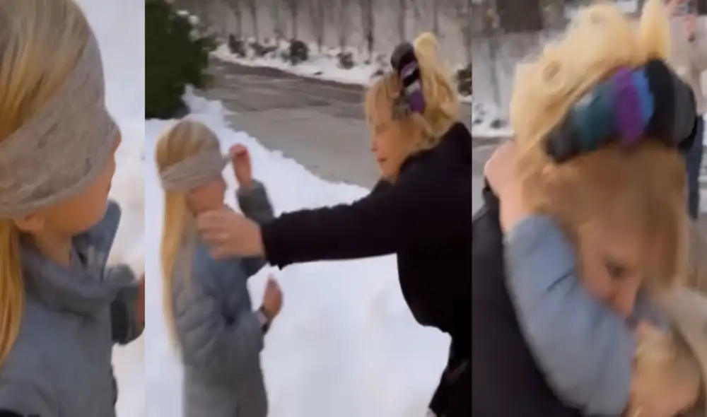 Niña pide como regalo de Navidad un abrazo de su abuela y se hace realidad. Foto: captura de TikTok. Niña pide como regalo de Navidad un abrazo de su abuela y se hace realidad. Foto: captura de TikTok.