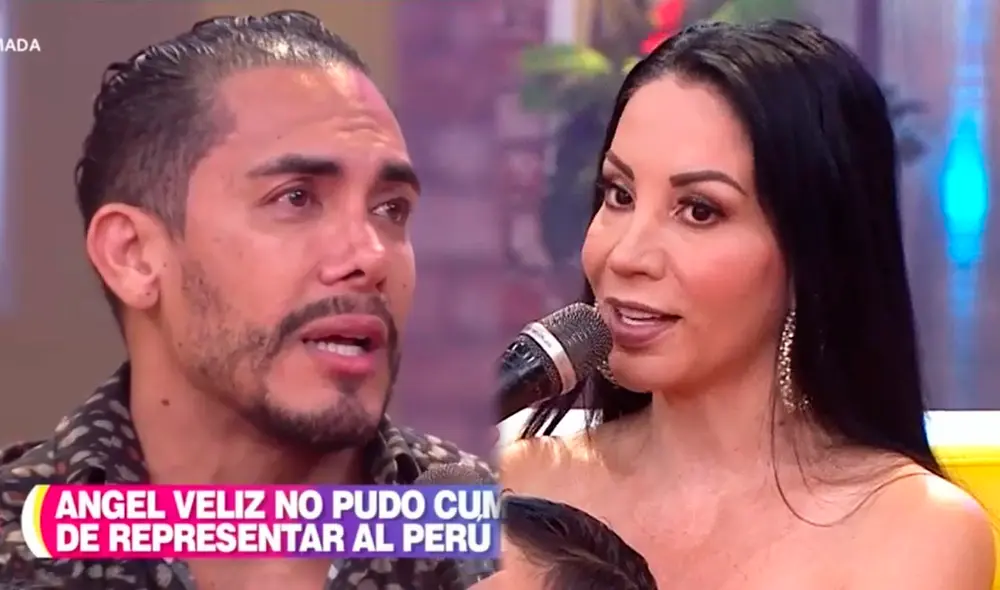 Paola Ruiz y su esposo Ángel Véliz se presentaron en el programa En boca de todos. Foto: captura América TV