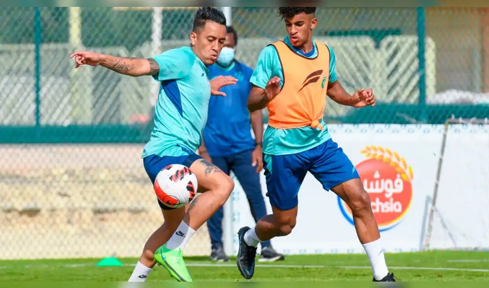 Christian Cueva está concentrado para enfrentar al Al Hila de André Carrillo. Foto: Al Fateh Christian Cueva está concentrado para enfrentar al Al Hila de André Carrillo. Foto: Al Fateh