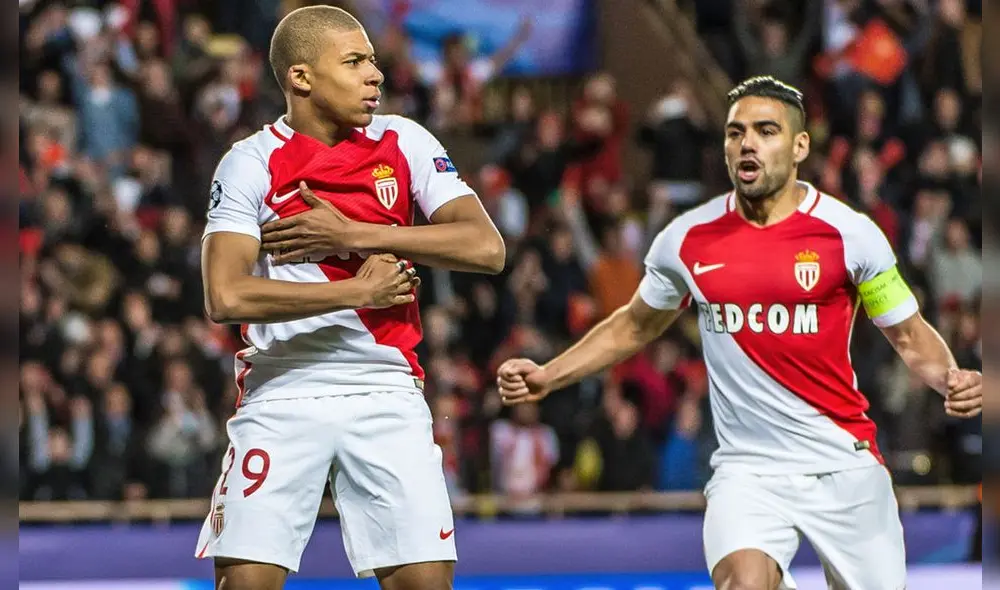 Kylian Mbappé, Bernardo Silva y Radamel Falcao jugaron juntos en el AS Mónaco. Foto: AS Mónaco