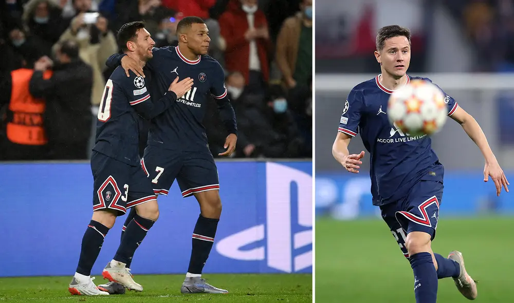 Ander Herrera y Kylian Mbappé comparten vestuario por primera vez con Lionel Messi en el PSG. Foto: composición AFP
