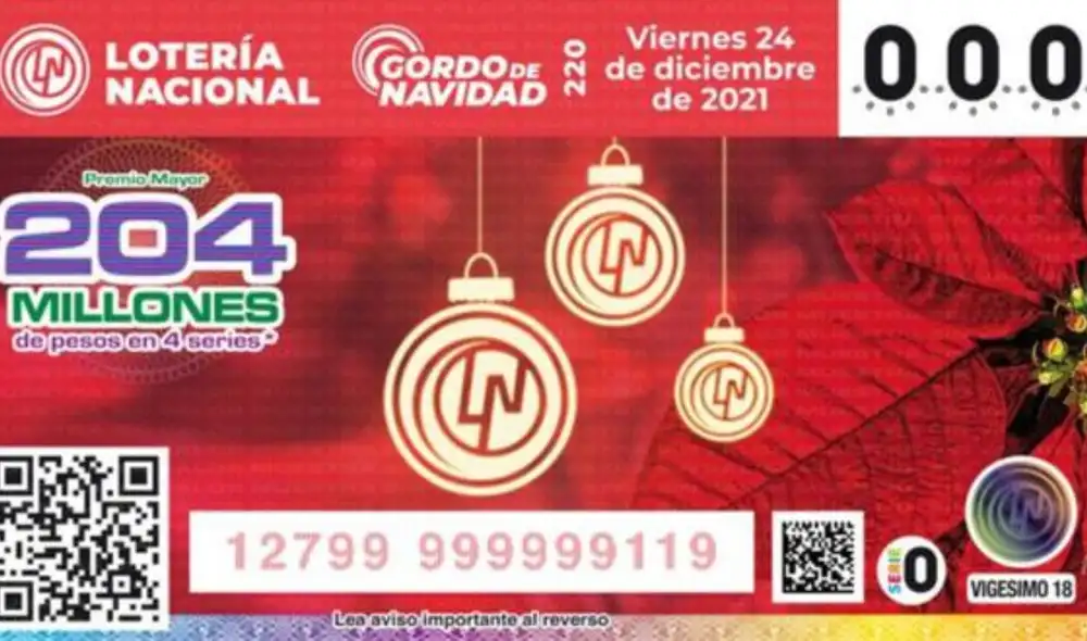 Sorteo Gordo de Navidad, revisa aquí cómo ver el evento en vivo. Foto: Lotería Nacional