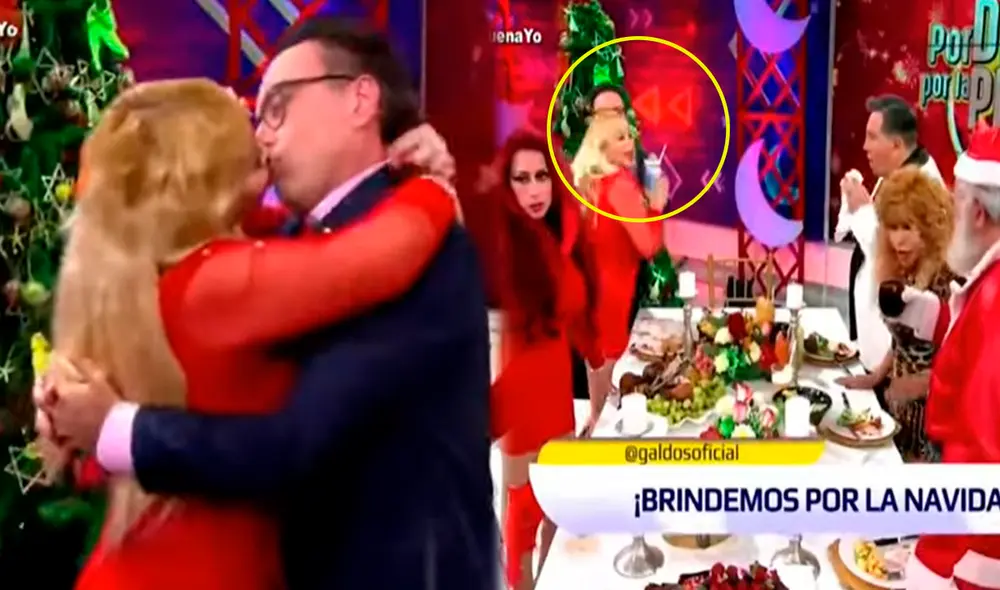 Carlos Galdós y Susy Díaz celebraron Navidad. Foto: capturas Panamericana TV
