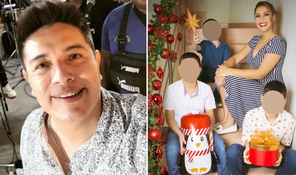 Leonard León y Karla Tarazona junto a sus hijos. Foto: composición/ Instagram