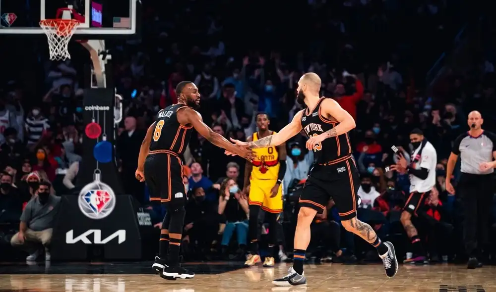 New York Knicks vencieron 101-87 a los Atlanta Hawks. Foto: Knicks. New York Knicks vencieron 101-87 a los Atlanta Hawks. Foto: Knicks.