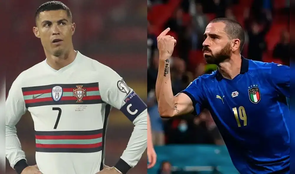 Cristiano Ronaldo y Leonardo Bonucci jugaron juntos en la Juventus. Fotos: AFP/EFE