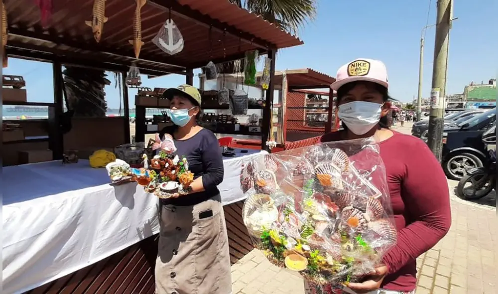 Para realizar las manualidades, ellas utilizan caracoles, conchas marinas y trabajan las decoraciones empleando cerámica al frío. Foto: URPI-GLR