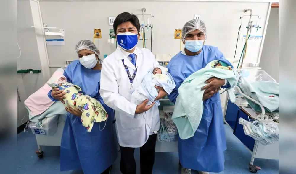 Madre superó un parto prematuro para dar a luz a trillizos. Foto: Andina. Madre superó un parto prematuro para dar a luz a trillizos. Foto: Andina.