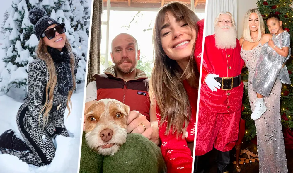 Las celebridades compartieron en Instagram cómo pasaron la Navidad. Foto: composición/Instagram