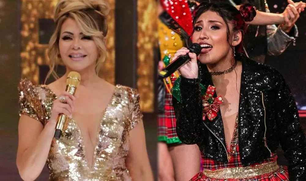 Milena Warthon cantó "Mi corazón es tuyo" en la pista de El artista del año. Foto: composición/ Instagram