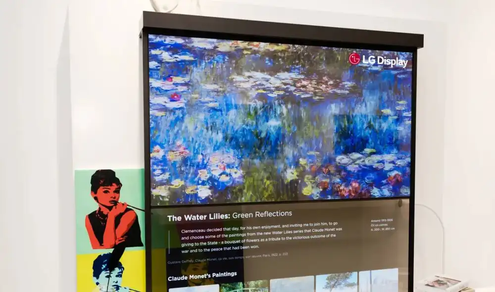 Como en una serie de ciencia ficción. La próxima edición de la CES 2022 promete con increíbles innovaciones como esta pantalla transparente y flexible de LG. Foto: LG