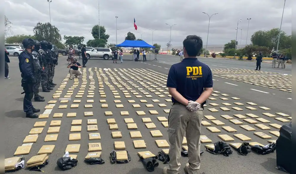 Incautación de marihuana se concretó luego de nueve meses de investigación. Foto: PDI