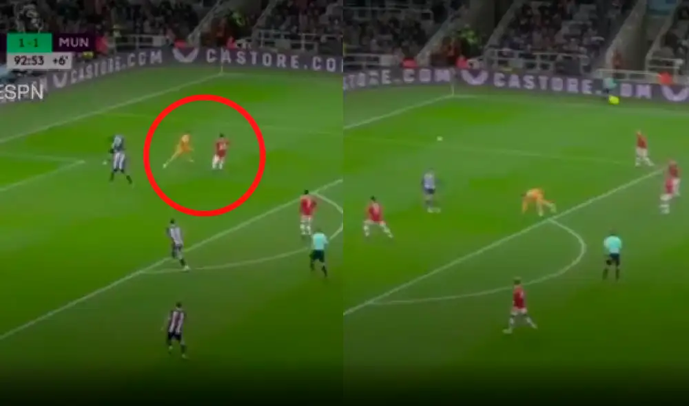 Manchester United desaprovechó una ocasión clara. Foto: captura ESPN Manchester United desaprovechó una ocasión clara. Foto: captura ESPN