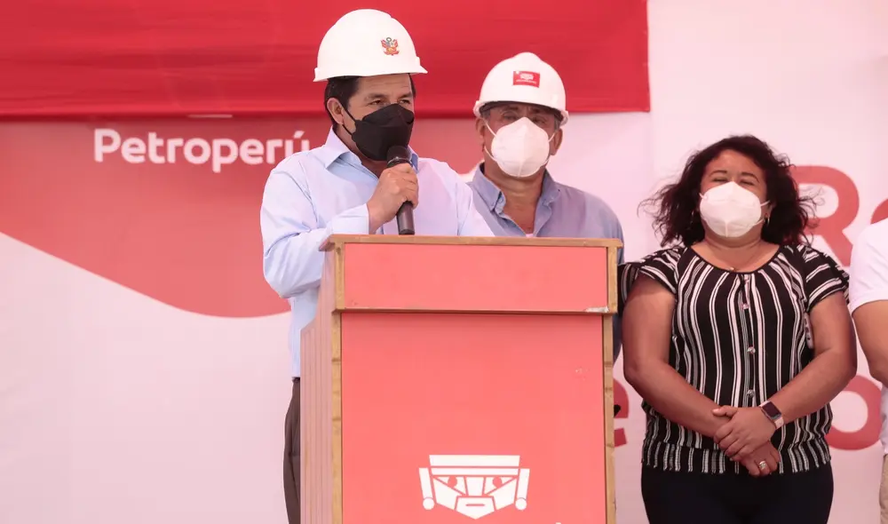 Pedro Castillo participó en la recepción del Lote I de Talara y el reinicio de las operaciones de Petroperú. Foto: Presidencia