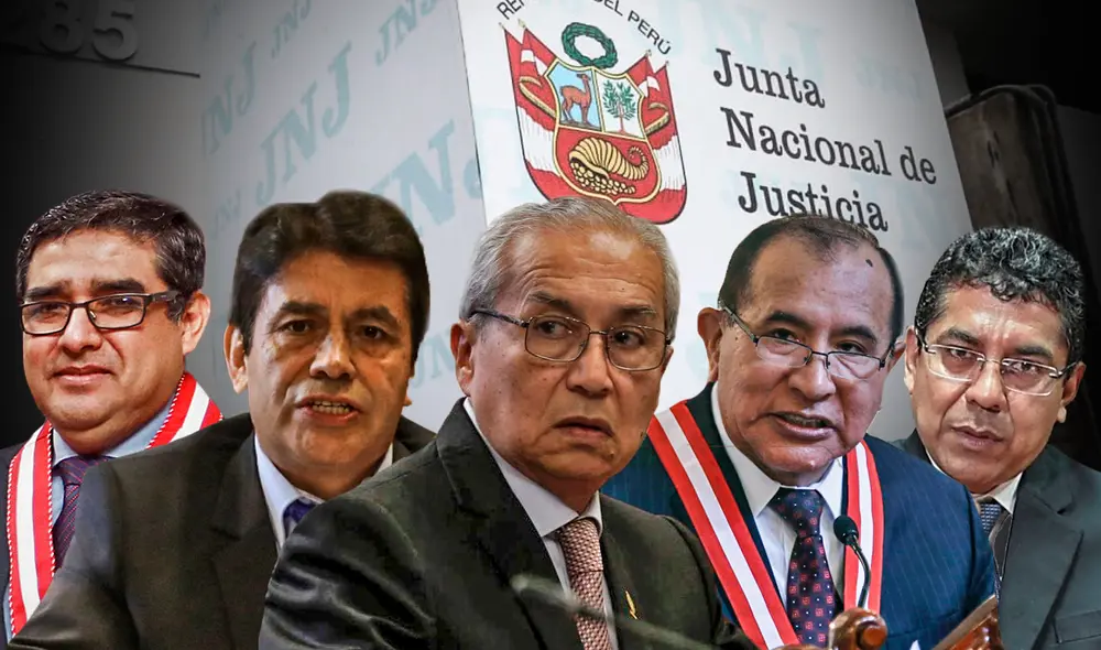 La Junta Nacional de Justicia destituyó a jueces y fiscales supremos con presuntos vínculos en el caso Los Cuellos Blancos del Puerto. Foto: composición de Fabrizio Oviedo/La República