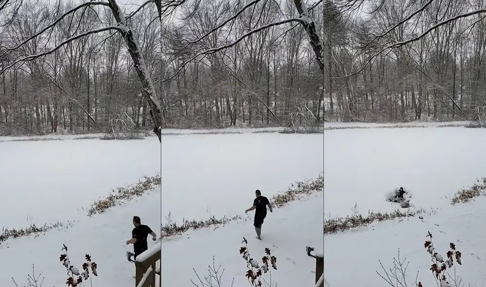 El hombre olvidó algo importante en su camioneta. Foto: captura de YouTube