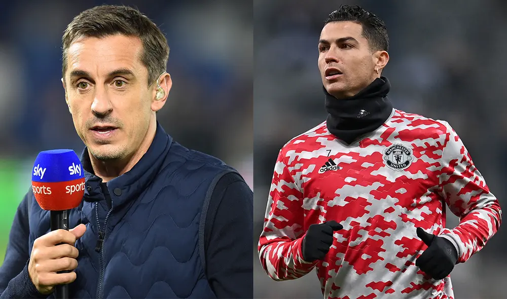 Gary Neville y Cristiano Ronaldo compartieron seis temporada en Manchester United. Foto: AFP/composición Gary Neville y Cristiano Ronaldo compartieron seis temporada en Manchester United. Foto: AFP/composición