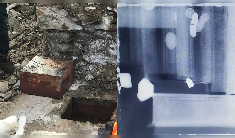 La cápsula de tiempo hallada dentro del pedestal del monumento a Robert E. Lee, Richmond, Virginia, EE.UU., el 27 de diciembre de 2021. Foto: Composición LR/Ralph Northam La cápsula de tiempo hallada dentro del pedestal del monumento a Robert E. Lee, Richmond, Virginia, EE.UU., el 27 de diciembre de 2021. Foto: Composición LR/Ralph Northam