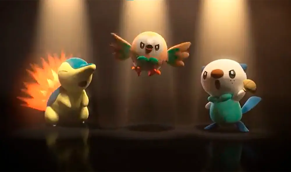 El clip revela que podrás elegir entre Rowlet, Oshawott o Cyndaquil. Foto: captura de Twitter