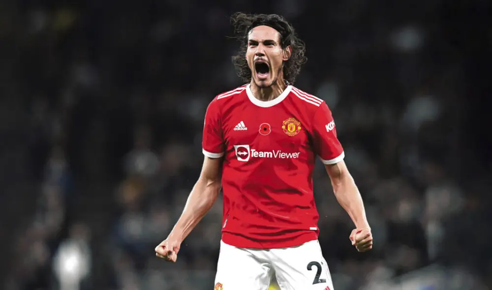 Edinson Cavani llegó al Manchester United en 2020. Foto: AFP/GLYN KIRK