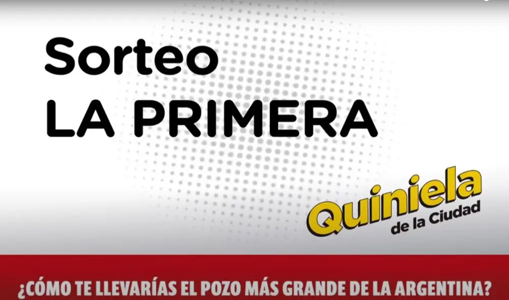 La Quiniela Primera abrirá el sorteo en la Argentina. Foto: captura de la Lotería de la Ciudad