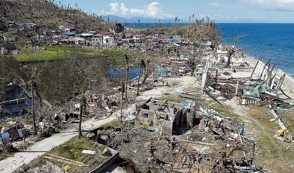 Tierra arrasada. Vientos de 240 kilómetros por hora arrasaron pueblos completos. Foto: EFE