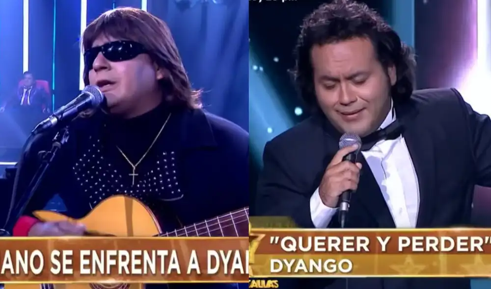 Imitadores de José Feliciano y Dyango compitieron por un lugar en la tribuna de consagrados de Yo soy: grandes batallas internacional. Foto: captura de Latina
