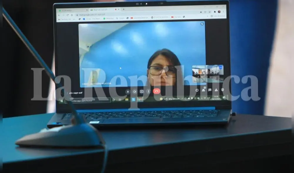 Consejera participó de manera virtual en sesión. Foto: Zintia Fernández/La República Consejera participó de manera virtual en sesión. Foto: Zintia Fernández/La República