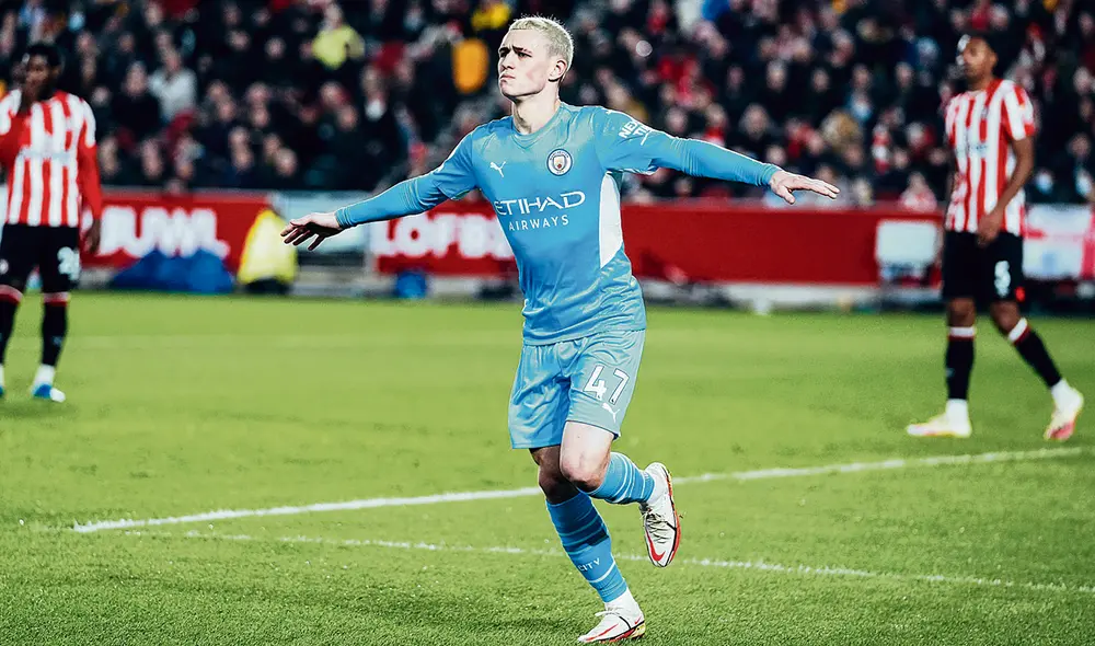 Phil Foden anotó el gol con el que los 'ciudadanos' vencieron al Brighton. Foto: Manchester City
