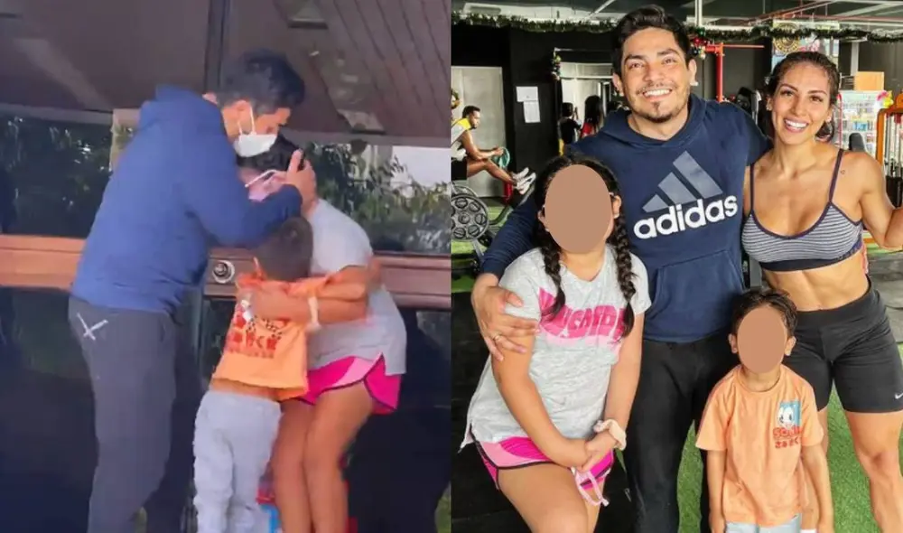 Erick Elera junto a sus dos hijos y su esposa Allison Pastor. Foto: composición/ Instagram