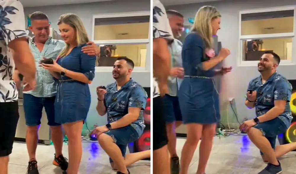 Un joven tuvo la ayuda de los familiares de su pareja, debido a que se unieron a su plan para que ella no descubra la sorpresa. Foto: captura de Facebook