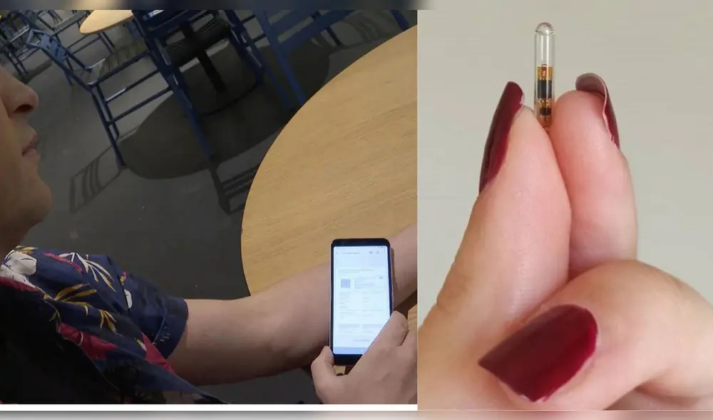 En el microchip se puede guardar información que una persona suele guardar en su teléfono celular. Foto: Composición LR/AFP