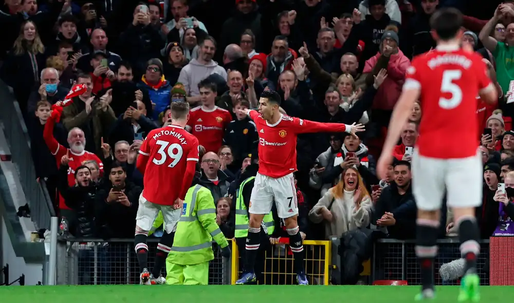 Cristiano Ronaldo marcó el tercer gol de Manchester United contra Burnley. Foto: Manchester United Cristiano Ronaldo marcó el tercer gol de Manchester United contra Burnley. Foto: Manchester United