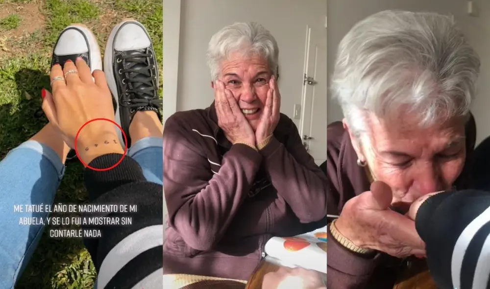 Gracias al éxito de este video, la joven de usuario @fio_cai no dudó en compartir más contenido en compañía de su abuela. Foto: captura de TikTok