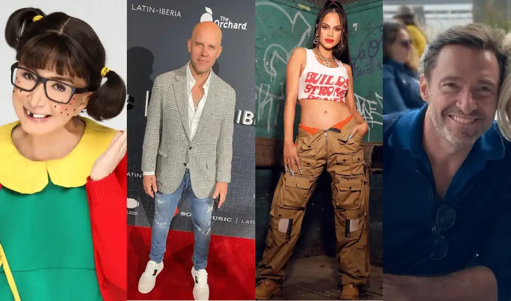 La Chilindrina, Gianmarco, Natti Natasha y Hugh Jackman fueron uno de los famosos que se contagiarion antes de Año nuevo. Foto: Instagram/De las Nieves/Gianmarco/Natti Natasha/Hugh Jackman