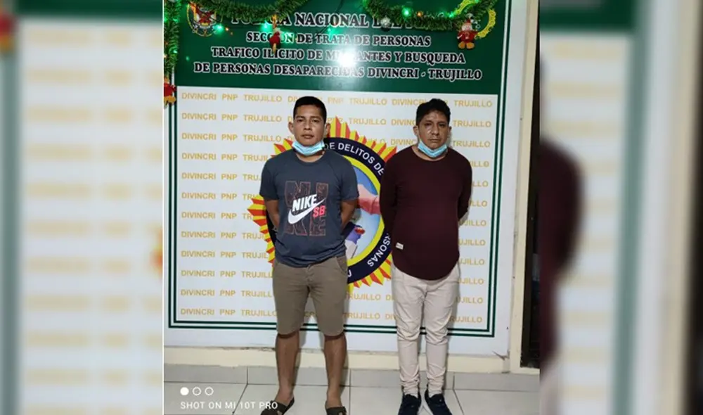 Juan Tacanga y Lllerson Paredes fueron detenidos por la Policía. Foto: PNP Juan Tacanga y Lllerson Paredes fueron detenidos por la Policía. Foto: PNP