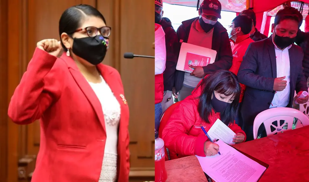 La congresista Margot Palacios se refirió a los acuerdos establecidos entre el Gobierno y las comunidades de Chumbivilcas y Las Bambas en el Cusco. Foto: composición/GLR