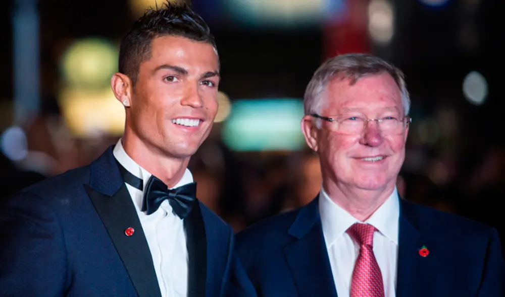 Cristiano Ronaldo saludó a Sir Alex Ferguson por su cumpleaños. Foto: AFP