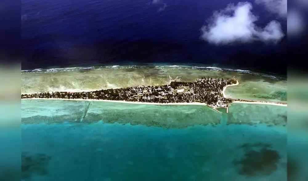 Kiribati es una de las naciones insulares que llega menos afectada por la pandemia de la COVID-19 para el 2022. Foto: AFP