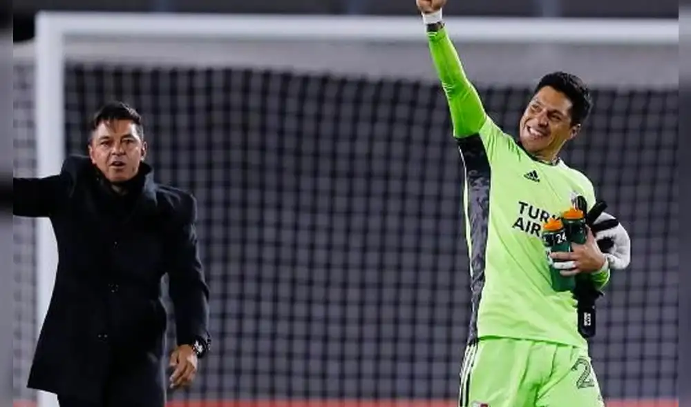 Enzo Pérez atajó en Copa Libertadores ante los casos positivos de COVID-19 en River Plate. Foto: captura ESPN Enzo Pérez atajó en Copa Libertadores ante los casos positivos de COVID-19 en River Plate. Foto: captura ESPN
