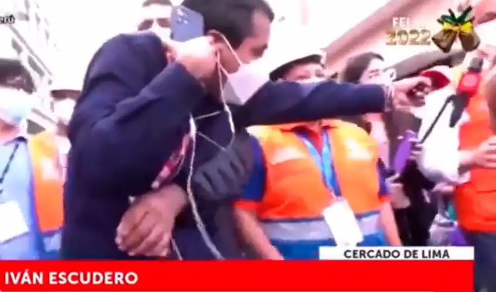 El alcalde de Lima no quiso brindar declaraciones al reportero de Exitosa. Foto: captura de Exitosa